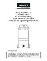 Davey Crystal Clear 39075 Installation & Operating Instructions Manual предпросмотр