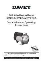 Предварительный просмотр 1 страницы Davey CY/A Series Installation And Operating Instructions Manual