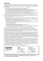 Предварительный просмотр 7 страницы Davey CY/A Series Installation And Operating Instructions Manual