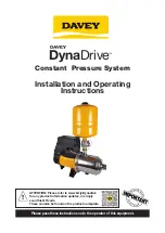 Предварительный просмотр 1 страницы Davey DynaDrive DD160-19 Installation And Operating Instructions Manual