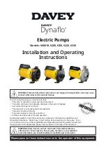 Предварительный просмотр 1 страницы Davey Dynaflo 60061R Installation And Operating Instructions Manual