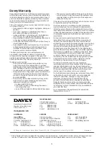 Предварительный просмотр 6 страницы Davey Dynaflo 60061R Installation And Operating Instructions Manual