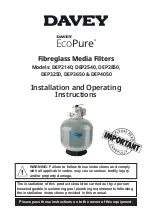 Preview for 1 page of Davey EcoPure DEP2540 Installation And Operating Instructions Manual