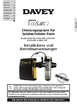 Предварительный просмотр 33 страницы Davey EcoSalt 2 Installation And Operating Instructions Manual