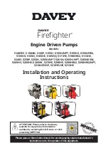 Davey Firefighter 5148YEV Installation And Operating Instructions Manual предпросмотр