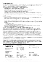 Preview for 18 page of Davey M5138 Installation And Operating Instructions Manual