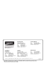 Предварительный просмотр 20 страницы Davey M5138R Installation And Operating Instructions Manual