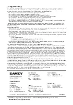 Preview for 24 page of Davey Microlene UV68-CA Installation And Operating Instructions Manual