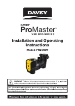 Davey PM200SV Installation And Operating Instructions Manual предпросмотр