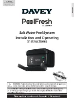 Davey PoolFresh Installation And Operating Instructions Manual preview