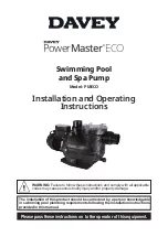 Davey PowerMaster Eco PMECO Installation And Operating Instructions Manual предпросмотр