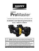 Preview for 1 page of Davey ProMaster PM400BT Installation And Operating Instructions Manual