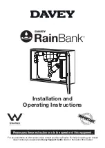 Davey RainBank KRBCABS1/20 Installation And Operating Instructions Manual предпросмотр