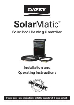 Preview for 1 page of Davey SolarMatic Installation And Operating Instructions Manual