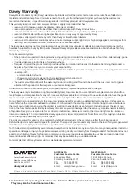 Предварительный просмотр 8 страницы Davey SpaPower SP500 User Manual