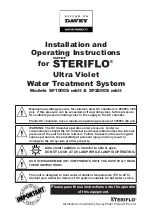 Предварительный просмотр 1 страницы Davey STERIFLO SF1000S mkII Installation And Operating Instructions Manual