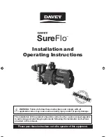 Davey SureFlo DSF1100 Installation And Operating Instructions Manual предпросмотр