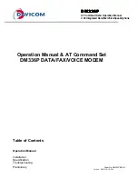 Preview for 1 page of Davicom DM336P Operation Manual