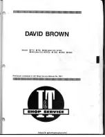 Preview for 1 page of David Brown 770 Shop Manual