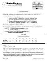 David Clark H9940 Use And Care Information preview