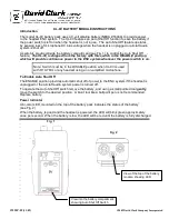 Предварительный просмотр 1 страницы David Clark XL-9V Instructions