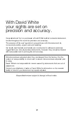 Preview for 2 page of David White LT8-300 Owner'S Manual