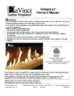 DaVinci fireplace Owner'S Manual предпросмотр