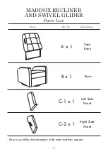 Предварительный просмотр 5 страницы DaVinci MADDOX RECLINER AND SWIVEL GLIDER Manual