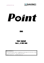 DaVinci Point XXS User Manual preview