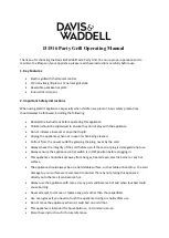 Davis & Waddell D1516 Operating Manual preview