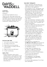 Preview for 1 page of Davis & Waddell DES0487 Quick Manual