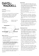 Davis & Waddell DES0649 Quick Start Manual предпросмотр