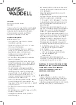 Preview for 1 page of Davis & Waddell DES0657 Manual