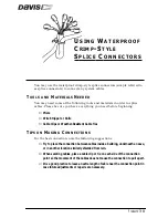 Davis Instruments Crimp-Type Splice Connector Install Manual preview