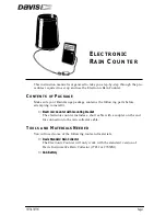 Davis Instruments Electronic Rain Counter Instruction Manual preview