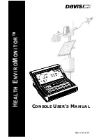 Davis Instruments Health EnviroMonitor User Manual preview