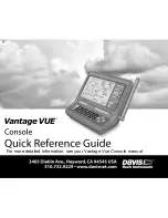 Davis Instruments Vantage VUE Quick Reference Manual preview