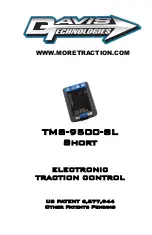 DAVIS TECHNOLOGIES TMS-9500-SL Short Manual preview