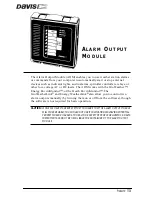 DAVIS Alarm Output Module User Manual preview