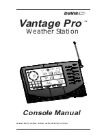 DAVIS and Vantage Pro Console Manual предпросмотр