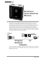 DAVIS Interface Cable Adapter Module Instruction Manual preview