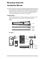 Preview for 1 page of DAVIS Mounting Tripod Kit Installation Manual