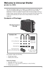 Preview for 3 page of DAVIS Universal Shelter User Manual