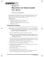 DAVIS WeatherLink User Manual preview