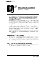 DAVIS Wireless Repeater 7614 Installation Manual preview