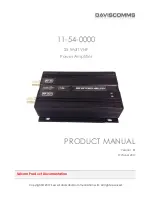 Preview for 1 page of Daviscomms 11-54-0000 Product Manual