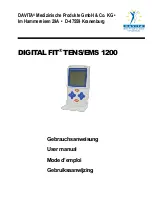 Davita Digital Fit TENS/EMS 1200 User Manual preview