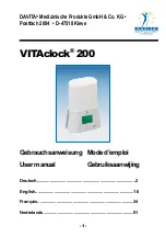 Davita VITAclock 200 User Manual preview