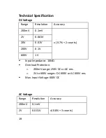 Предварительный просмотр 20 страницы Dawson Tools DDM190D User Manual