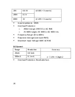 Предварительный просмотр 21 страницы Dawson Tools DDM190D User Manual